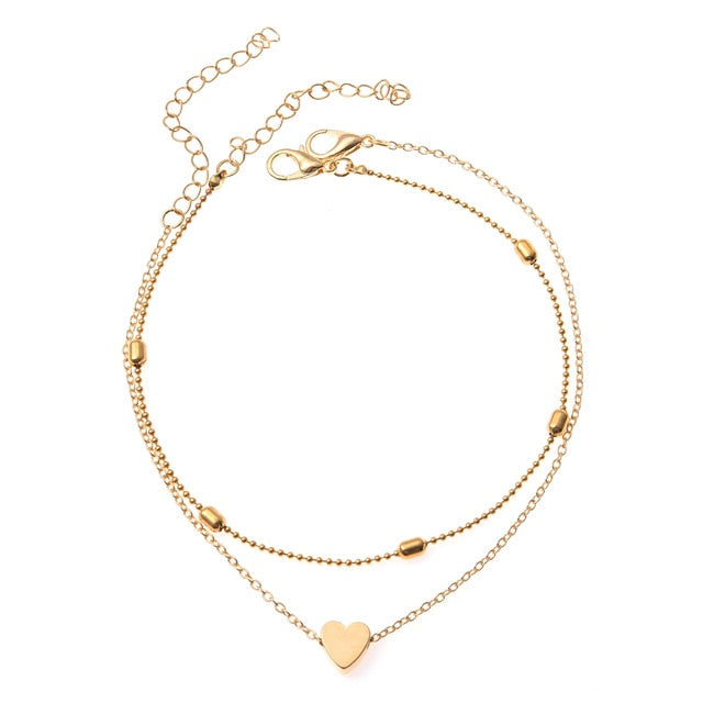 Classic Heart Anklets