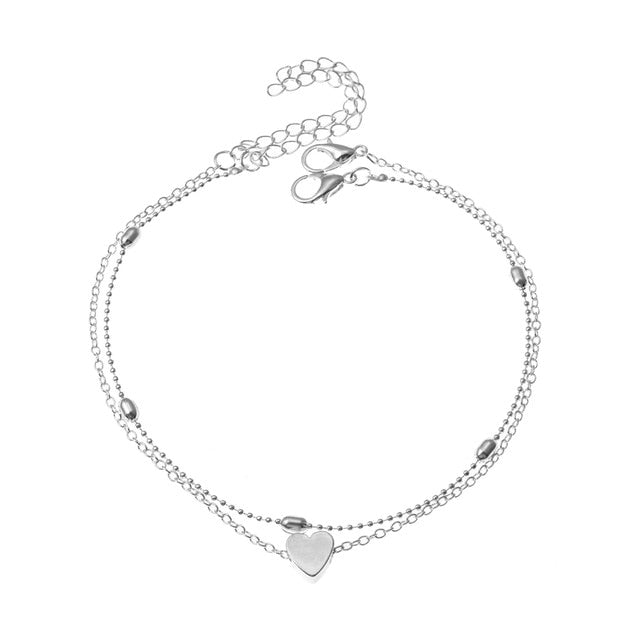 Classic Heart Anklets