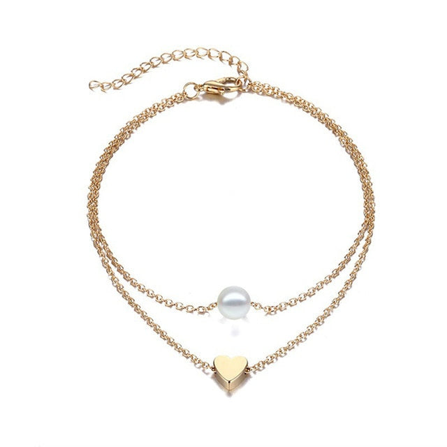 Classic Heart Anklets