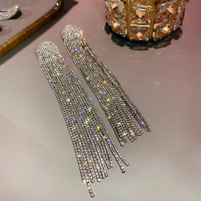 Rhinestone Drop Earrings