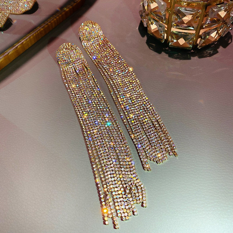 Rhinestone Drop Earrings