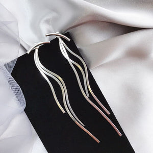 Vintage Glossy Arc Drop Earrings