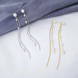 Vintage Glossy Arc Drop Earrings