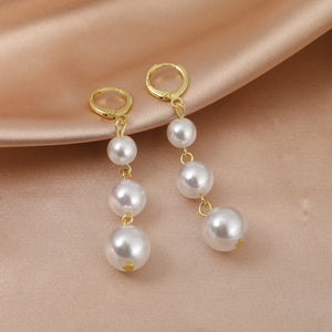 Vintage Glossy Arc Drop Earrings